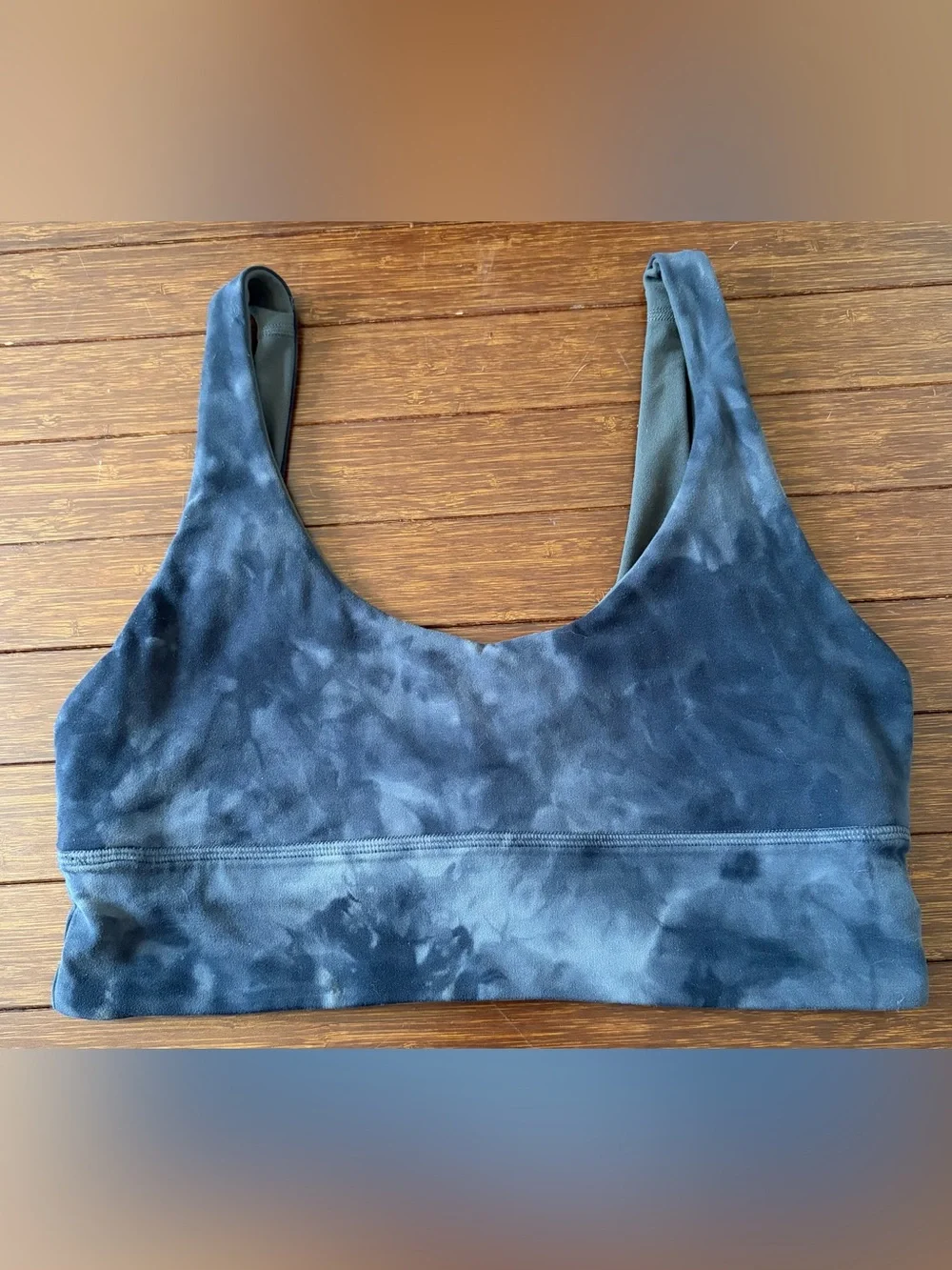 Lululemon Align Bra Nulu Reversible A/B Cup Size 8 Tie-Dye Grey Sports Bra